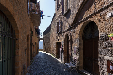 narrow street in old town 