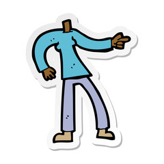 sticker of a cartoon female body