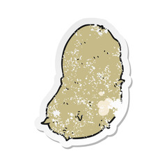 retro distressed sticker of a cartoon potato