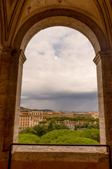 Fototapeta na wymiar Cityscape of Rome viewed from Castel Sant Angelo, Mausoleum of Hadrian