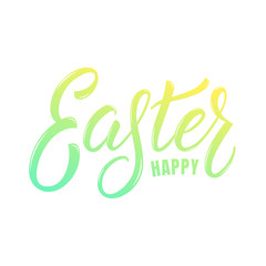Naklejka premium Easter. Happy Easter modern colorful lettering label badge design.