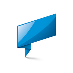 blue sticker on white background. Vector illustration