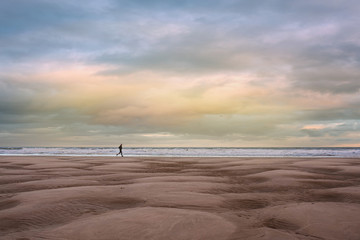 joggeur dans un décor de rêve