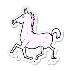 sticker of a cartoon horse