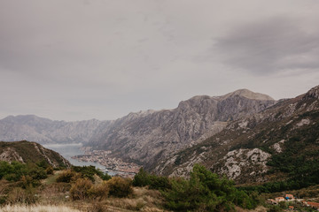 Naklejka na ściany i meble Bay of Kotor from the heights