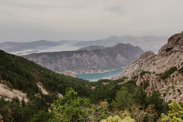 Fototapeta na wymiar Bay of Kotor from the heights