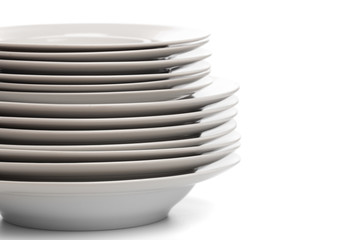 Obraz premium Set of white dishes . table wear