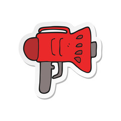 sticker of a cartoon loud hailer