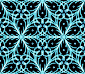 Winter frost and snowflakes theme seamless hand drawn pattern