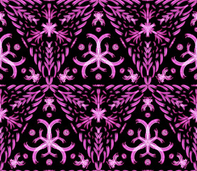 Hot glowing hazard concept seamless pattern