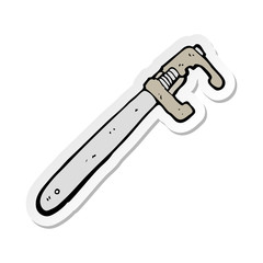 sticker of a cartoon adjustable wrench