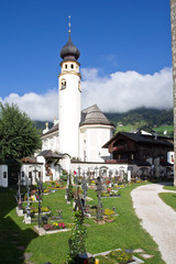 Obraz premium Pfarrkirche St. Michael in Innichen, Südtirol, Italien