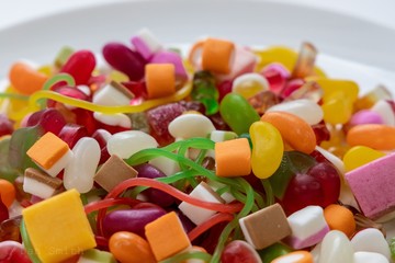 colorful candy in a bowl