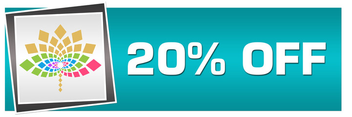 Discount Twenty Percent Off Turquoise Floral Left 17129