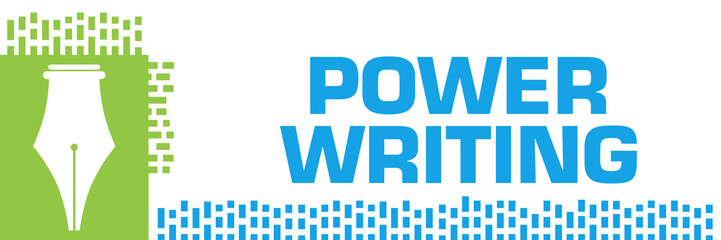 Power Writing Green Blue Dotted Squares Lines 17629