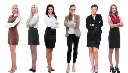Collection of full-length portraits of young business women