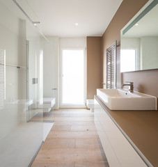 Naklejka na ściany i meble Modern minimal elegant bathroom