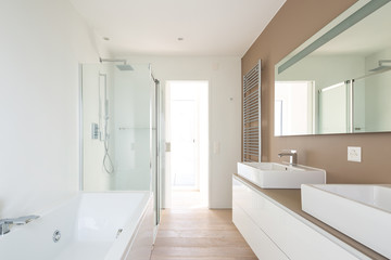 Naklejka na ściany i meble Modern minimal elegant bathroom
