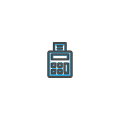 Calculator Icon Line Design. E Commerce icon vector illustration