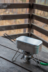アウトドア料理　Outdoor lunch at the cottage