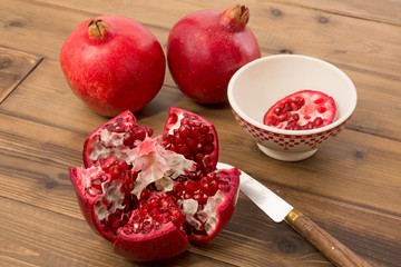 Arils of a pomegranate