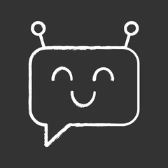 Chatbot message chalk icon