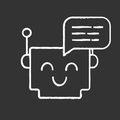 Chatbot message chalk icon