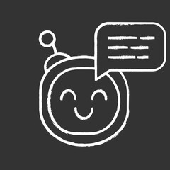Chatbot message chalk icon