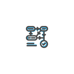 Flow chart Icon Line Design. E Commerce icon vector illustration
