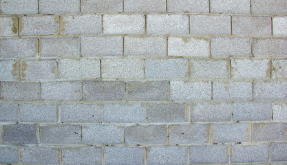wall of gray blocks untreated just built