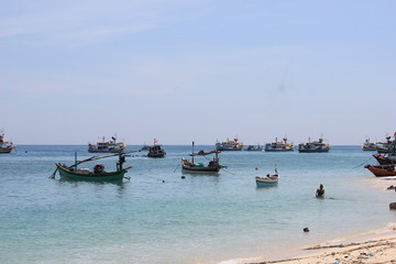 FISHING BOATS IN GILI KETAPANG PORT, PROBOLINGGO, EAST JAVA, INDONESIA