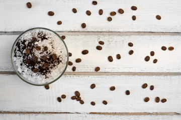 Aromatic spa coffee set with sea salt