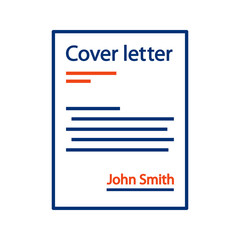 Cover letter color icon