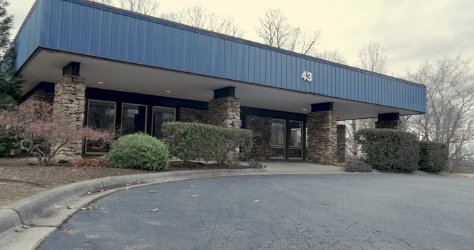 Establishing shot of a generic one story commercial building