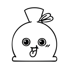line drawing cartoon sack