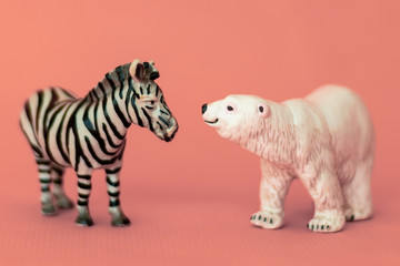 A couple that is different and opposed but they are in love and happy together.