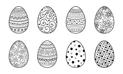 Decorative Easter eggs - collection. Vector