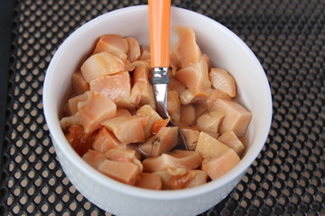 Food from mushrooms harvested in the woods.