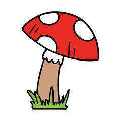 cartoon doodle of a toad stool