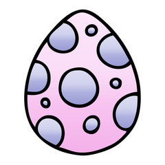 quirky gradient shaded cartoon easter egg