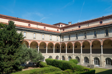 Fototapeta premium Cloister of San Vittore monastery in Milan