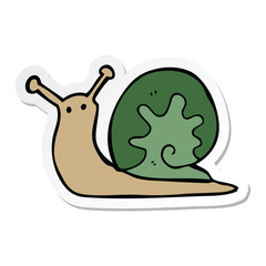 sticker of a cartoon snail