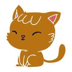 cartoon of cute kawaii cat