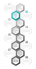 Infographic template - business timeline. Vector