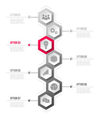 Company infographic template with business icons. Vector