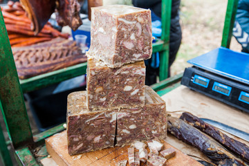  pork head cheese at farmers market