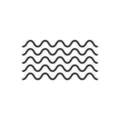 Waves outline icon. set of zigzag and wave borders