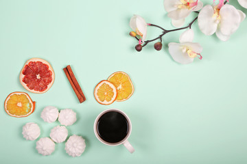 Blogger Pastel Background With Coffee Cup