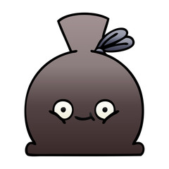 gradient shaded cartoon sack