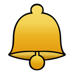 Fototapeta premium gradient shaded cartoon brass bell